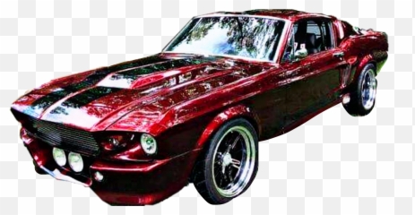 Red Car Ford Mustang Sportscar - Red Black 1968 Mustang Emoji,Mustang Emoji