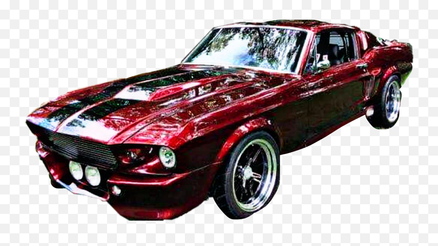 Red Car Ford Mustang Sportscar - Red Black 1968 Mustang Emoji,Mustang Emoji