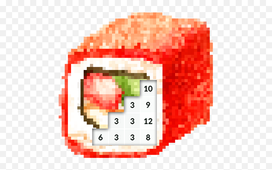 Sushi Bar Color By Number Sushi Rolls - Illustration Emoji,Sushi Roll Emoji