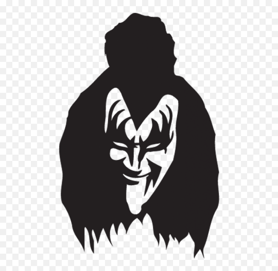 Kiss Band Black And White Png Image - Kiss Gene Simmons Png Emoji,Kiss Emoji Black And White