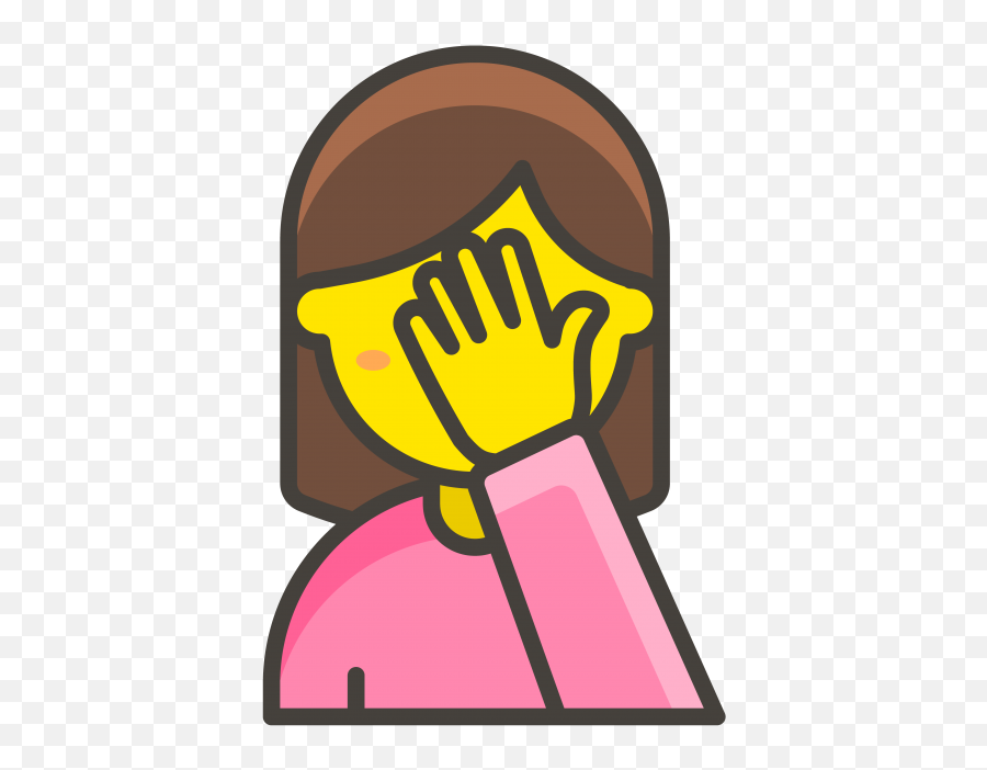 Woman Facepalming Emoji - Disappointment Clip Art Png,Exploding Laughing Emoji
