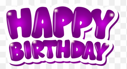 Purple Happy Birthday Clipart - Png Emoji