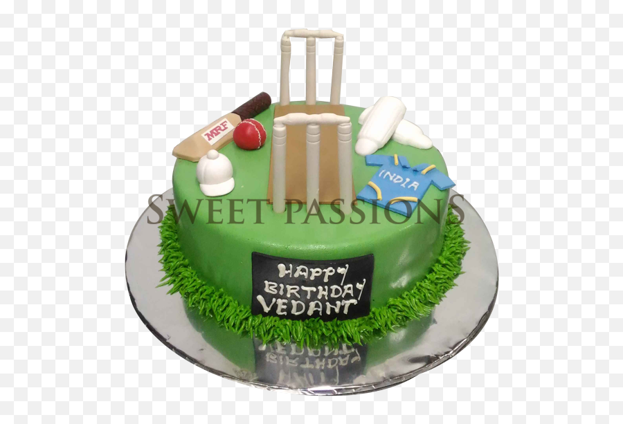 Birthday Cake Emoji Png - Cricket Cake Theme Cake With Birthday Cake,Emoji Cake