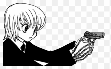 Kurapikawithagun2 - Cartoon Emoji,Laying Emoji