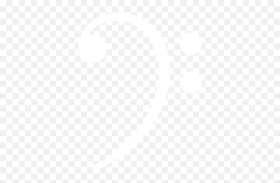 White Bass Clef Icon - Transparent White Bass Clef Emoji,Bass Clef Emoji