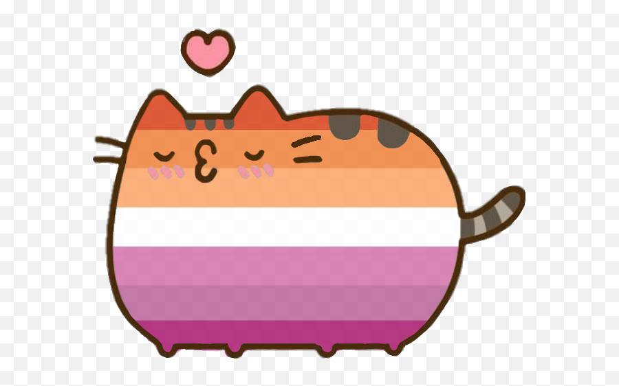 Pin - Pusheen Gif Emoji,Lesbian Flag Emoji