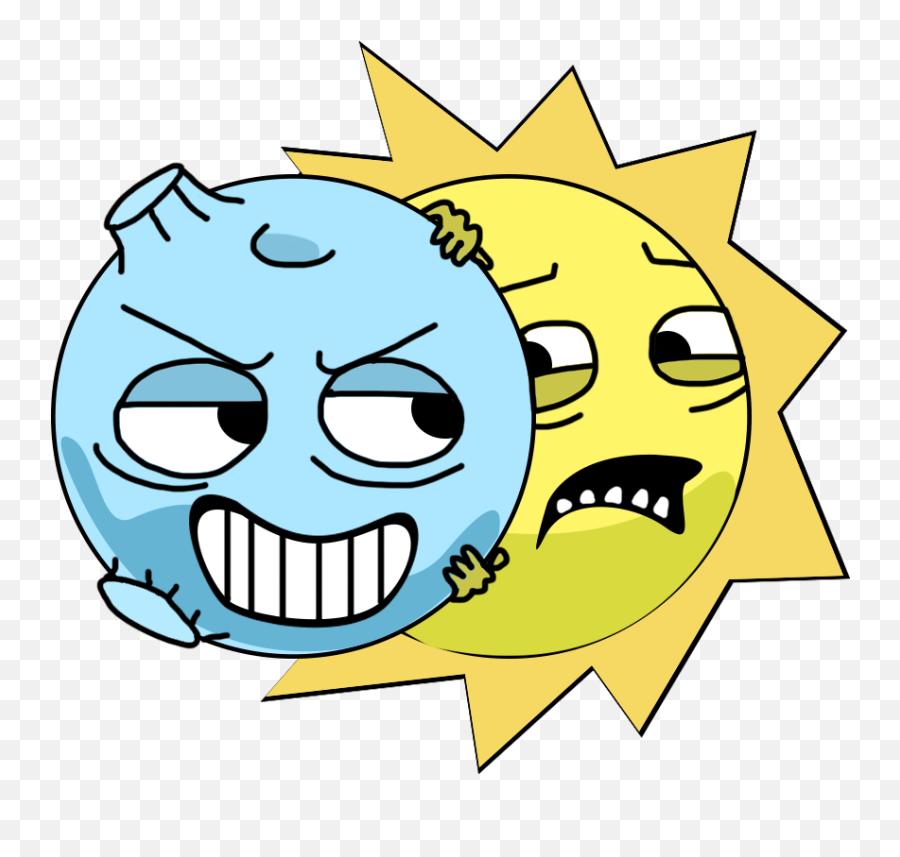 Ftestickers Solareclipse Solar Sun Moon Yellow Blue Sky - Smiley Emoji,Solar Eclipse Emoji