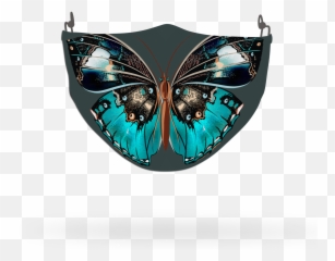 Blue Butterfly Animal Face Covering Print 6 - Decorative Emoji,Blue Butterfly Emoji