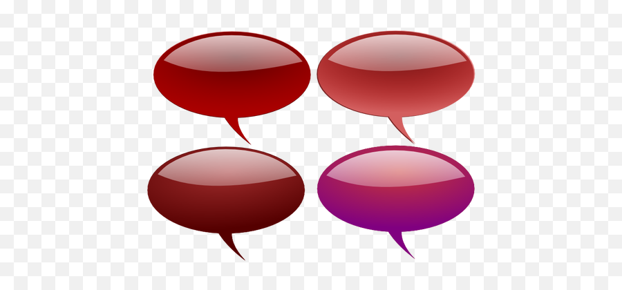 Red Clouds Selection Vector Image - Speech Bubble Glossy Emoji,Emotion Icons For Texting