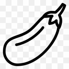 Eggplant Clipart Black And White - Art Emoji