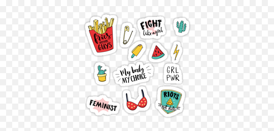 Feminism Stickers Set - Feminism Sticker Emoji,80s Emojis