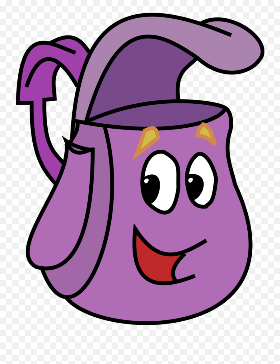 Clipart Backpack Away Transparent - Backpack In Dora The Explorer Emoji,Purple Emoji Backpack
