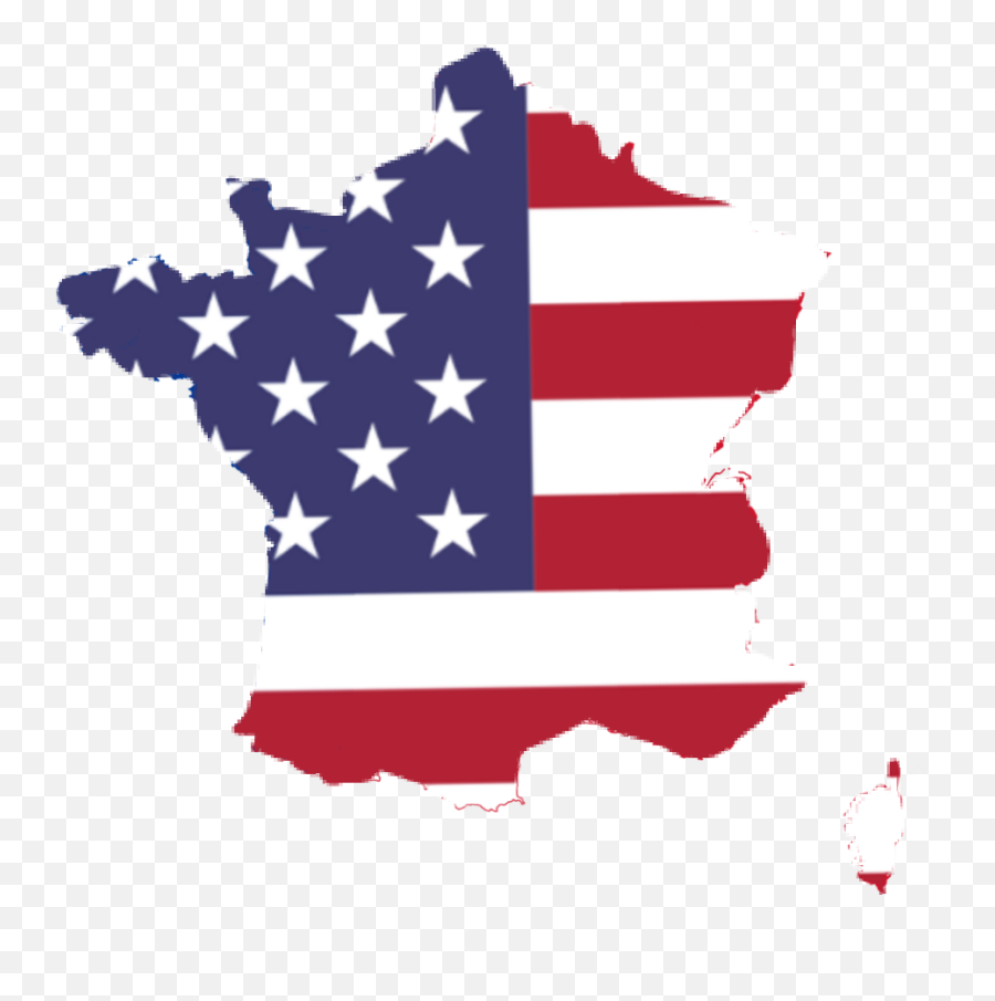 French Usa Flag Map - Flag Emoji,Usa Emoji Map