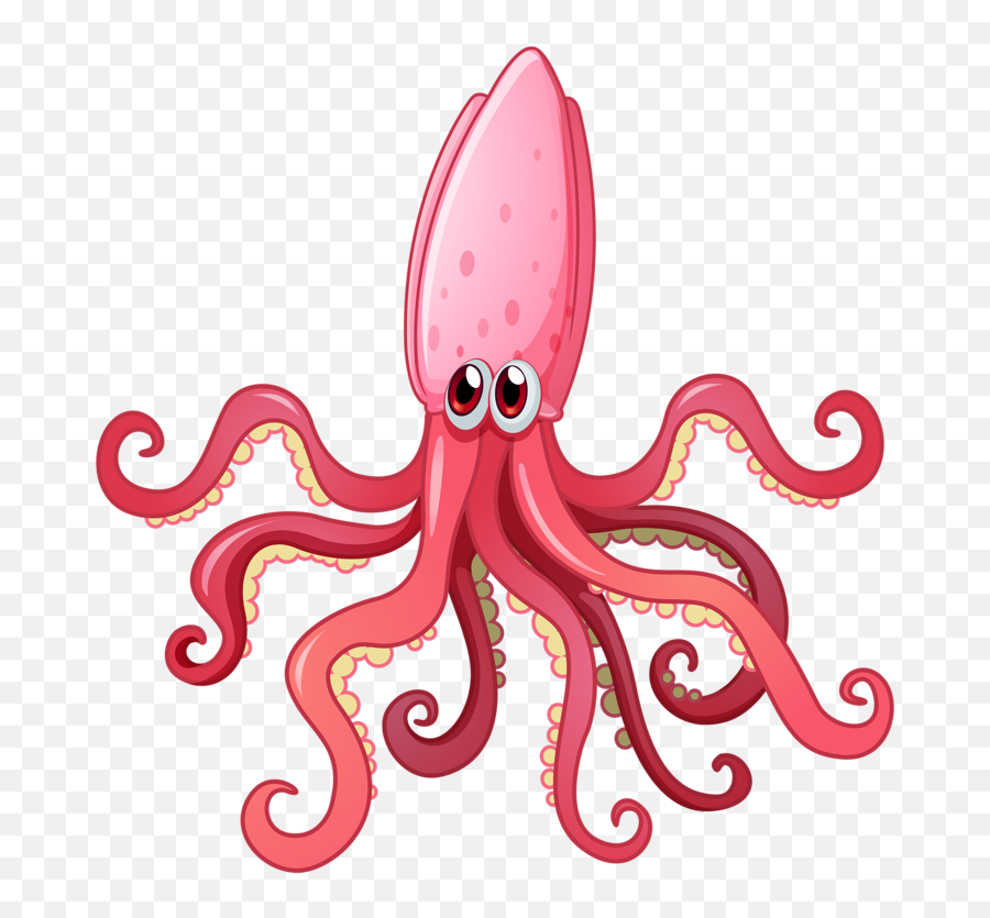 Clipart Octopus Squid Clipart Octopus - Transparent Background Sea Animals Clipart Emoji,Emoji Squid