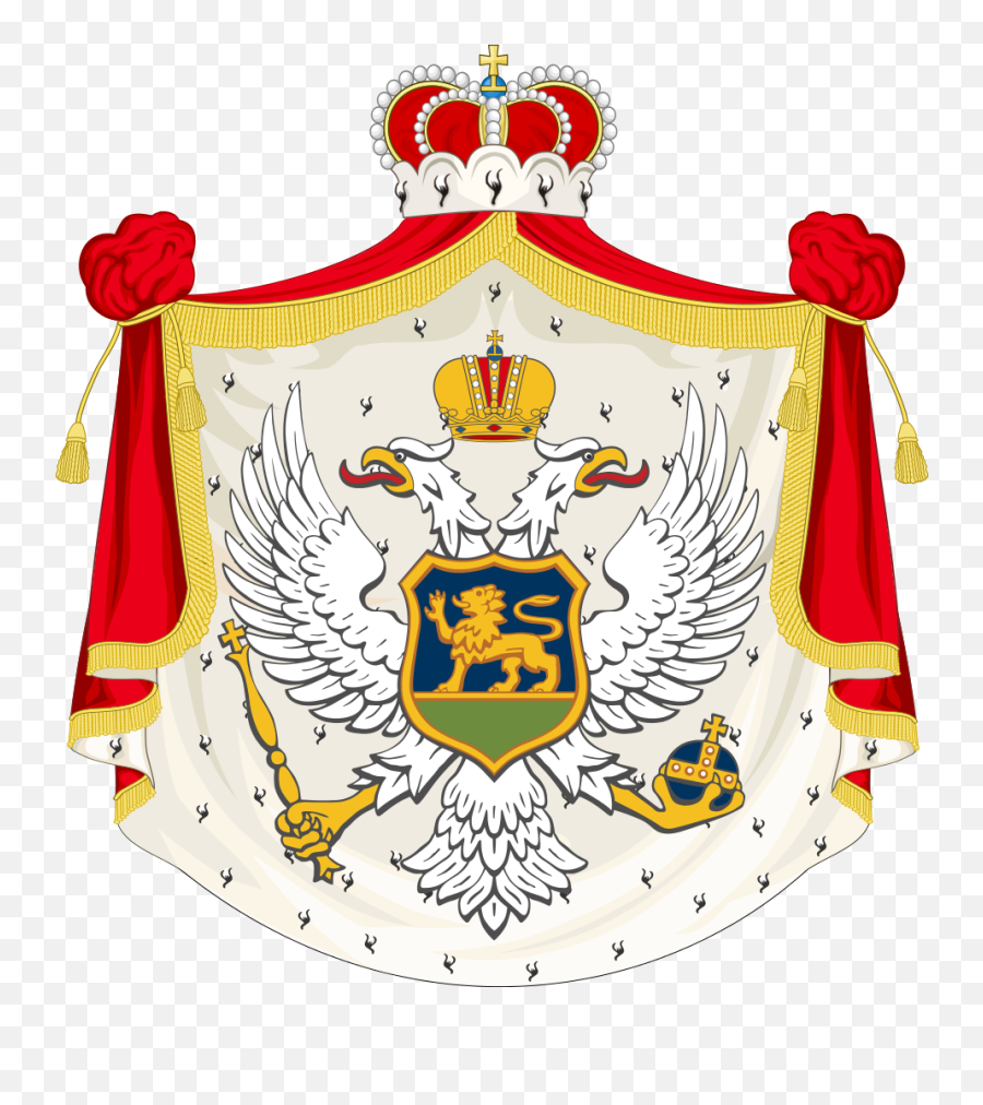 Kingdom Of Montenegro Alternate - Principality Coat Of Arms Emoji,Montenegrin Flag Emoji