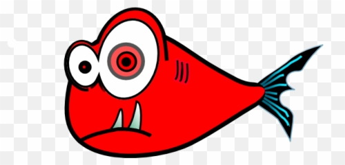 Funny Fish Clipart - Red Emoji