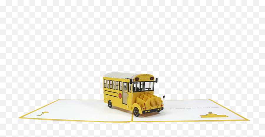 School Bus Pop Up Card - School Bus Emoji,School Bus Emoji