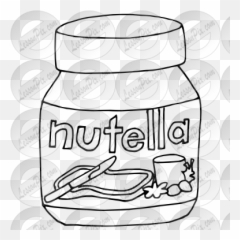 Nutella Clipart - Line Drawing Of Nutella Emoji,Nutella Emoji