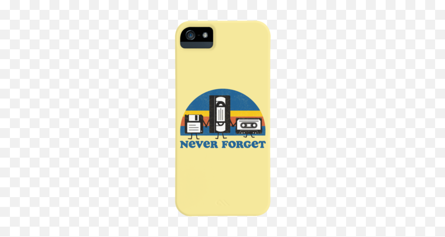 Yellow Phone Cases Design By Humans - Never Forget Cassette Emoji,Heavy Metal Emoticons