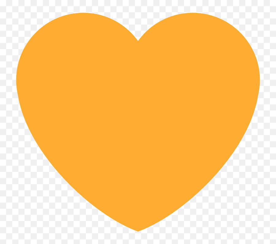 Orange Heart Emoji Clipart Free Download Transparent Png - Orange Heart,Orange Emoji