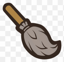 Halloween Emoticon smileys halloween for facebook - Broom Ico Emoji