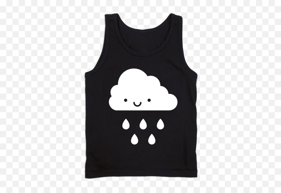 Kawaii Cloud Cool Kids Clothes - Sleeveless Emoji,Emoji Kids Clothes