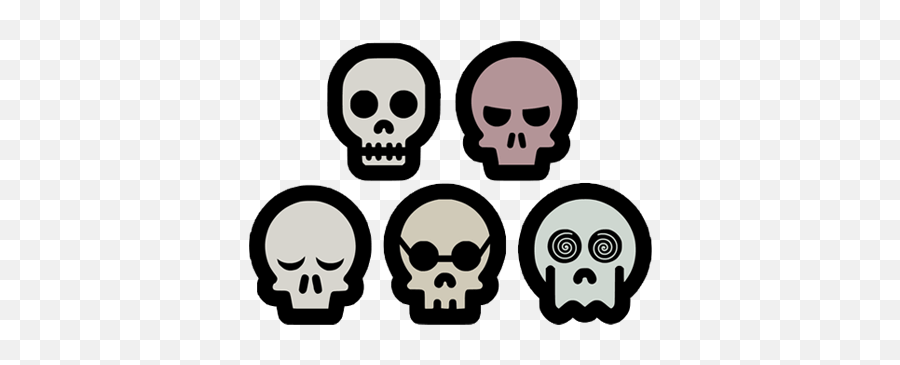 Just Stickers - Head Skull Clipart Png Emoji,Skull Emoji Text