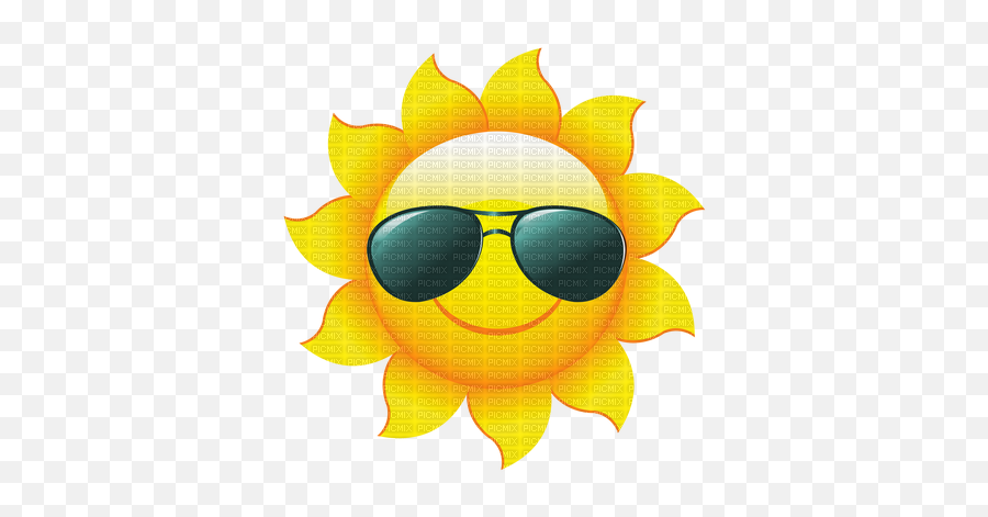 Cool Sun With Sunglasses Sun With - Summer Activities Clip Art Emoji,Facebook Sunglasses Emoticon
