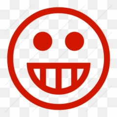 Classic Emoticons Grinning Face Icon - Emoji Black And White Simple