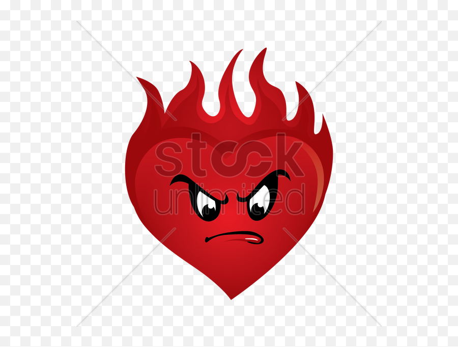 Angry Heart - Angry Heart Emoji,Fire Emotion