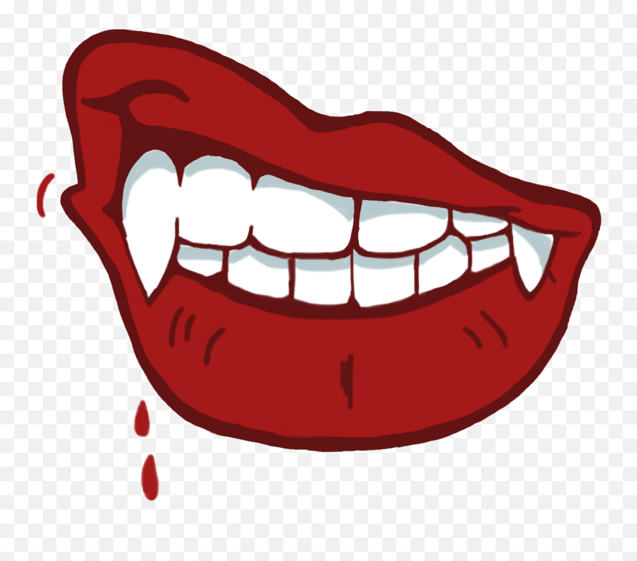 Ftestickers Vampire Vampireteeth Lips - Vampire Teeth Transparent Background Emoji,Vampire Teeth Emoji