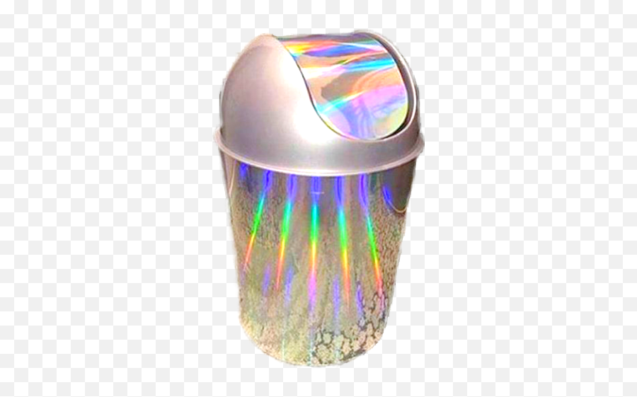 Trash Trashcan Garbage Rubbish Holographic Holo Rainbow - Oval Emoji,Trashcan Emoji