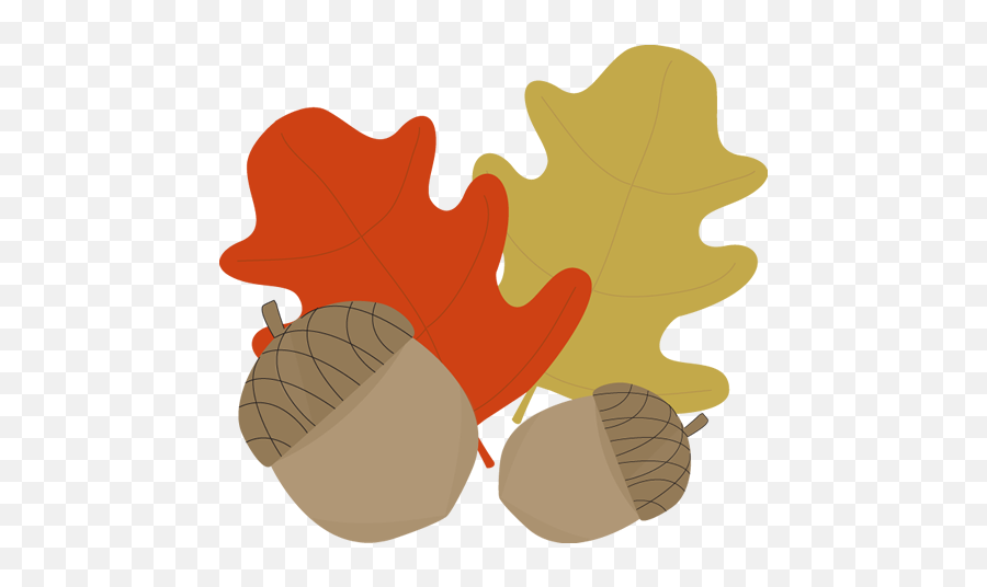 Acorn Clipart Leaf Acorn Leaf - Clipart Autumn Leaf Cartoon Emoji,Acorn Emoji