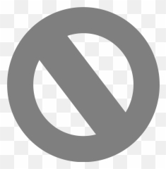 Download Crossed Out Circle Png - Grey Sign Emoji
