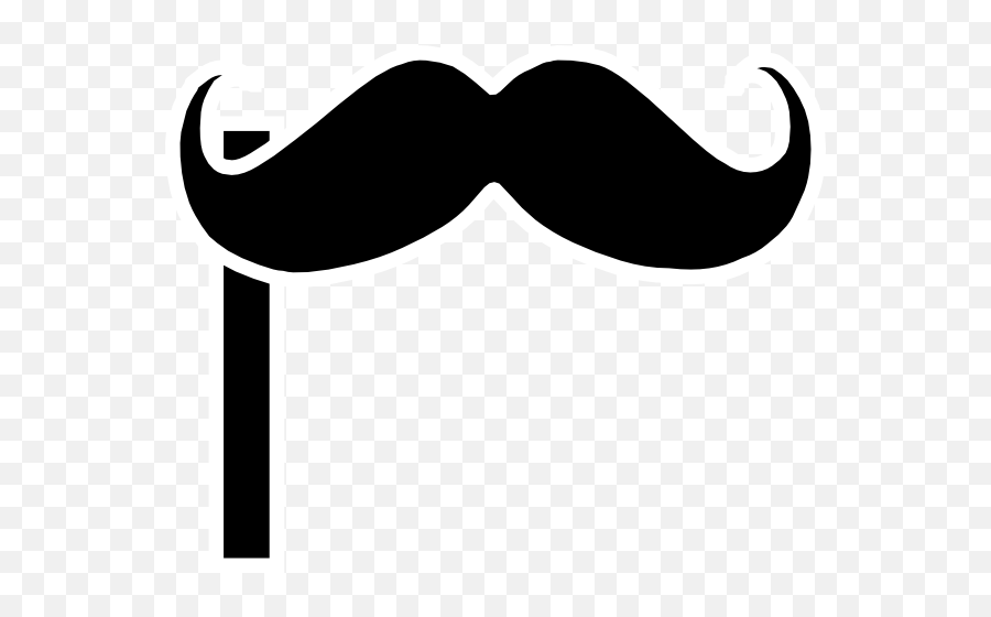 Mustache Outline Free Download On Clipartmag - Mustache On A Stick Clipart Emoji,Mustache Emoticons