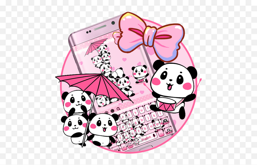Download Pink Cute Panda Keyboard For Android Myket - Clip Art Emoji,Panda Emoji Keyboard