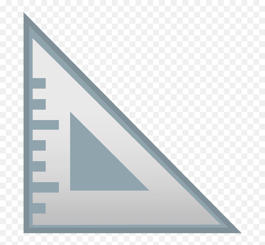 Triangular Ruler Emoji Clipart - Ruler Emoji,Trashcan Emoji