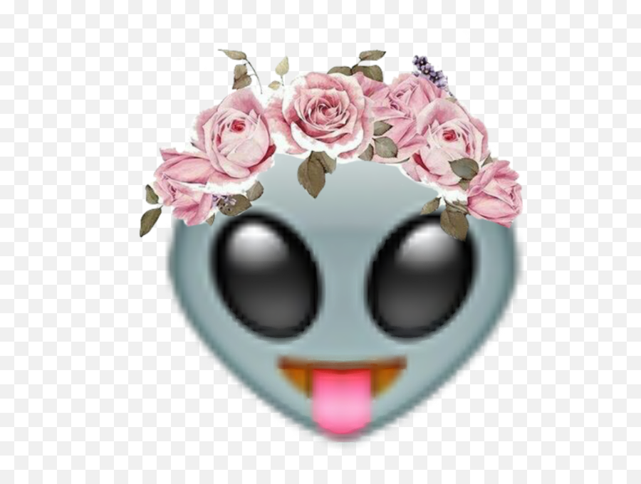 Alien Sticker By Lessieb - Happy Emoji,Roses Emoticon