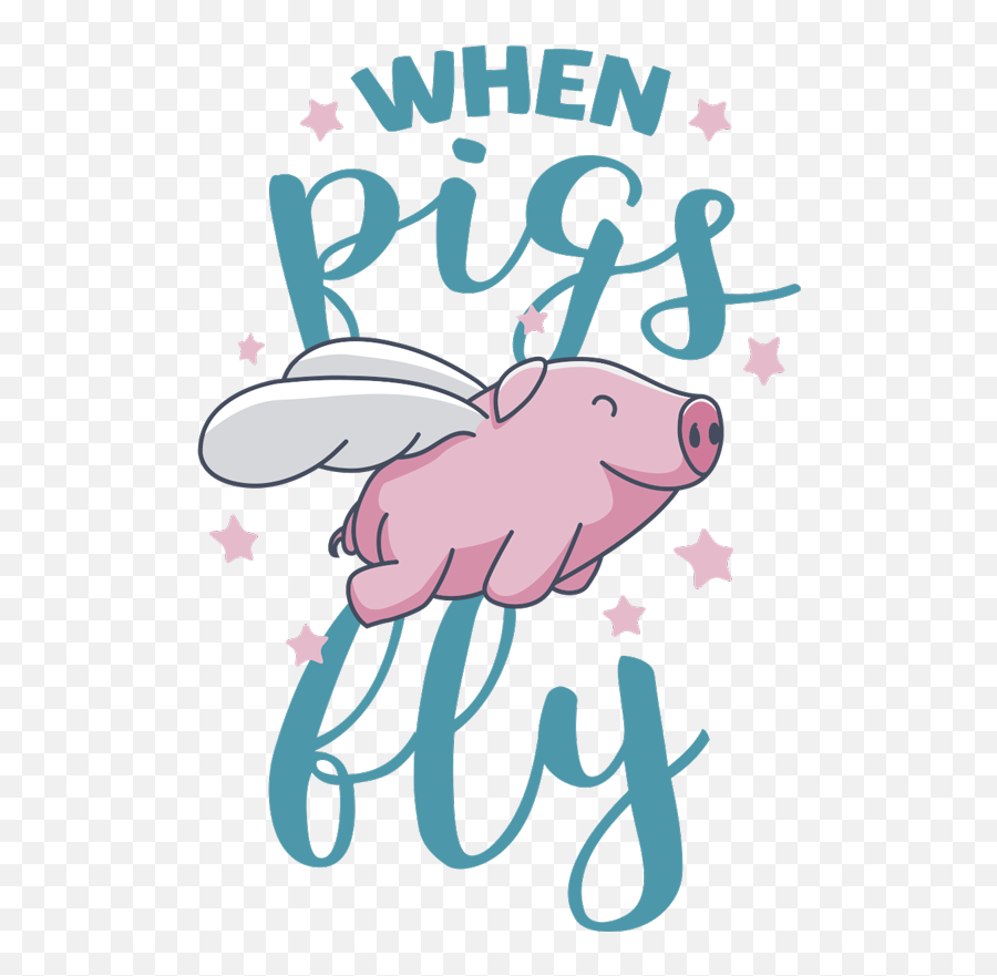 When Pigs Fly Farm Animal Wall Sticker - Dreamweave Mascara Emoji,Flying Pig Emoji
