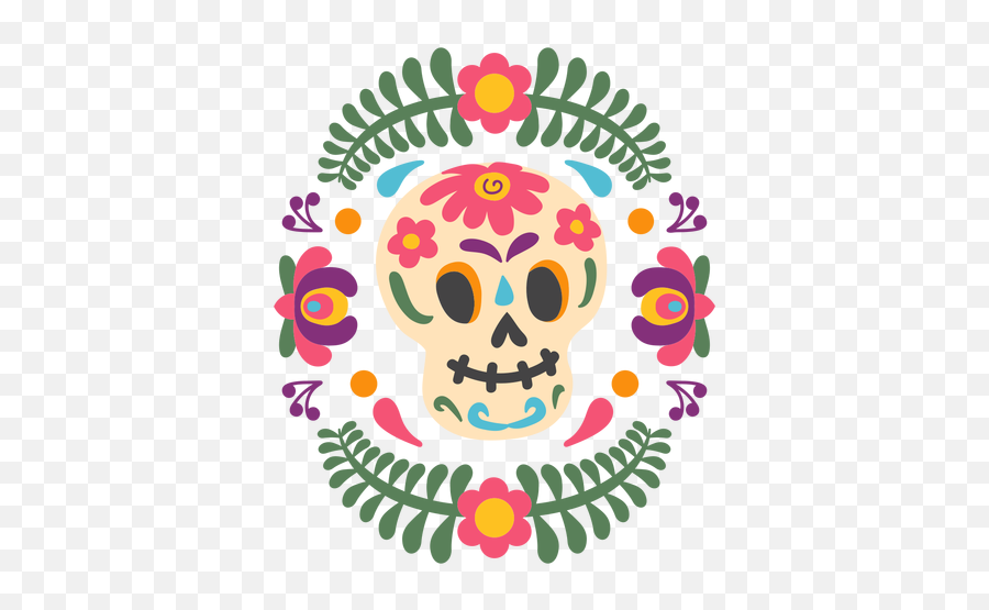 Mexican Skull Mask Emblem - Transparent Png U0026 Svg Vector File Calaveras Mexicanas Dibujos Png Emoji,Dead Cat Emoji