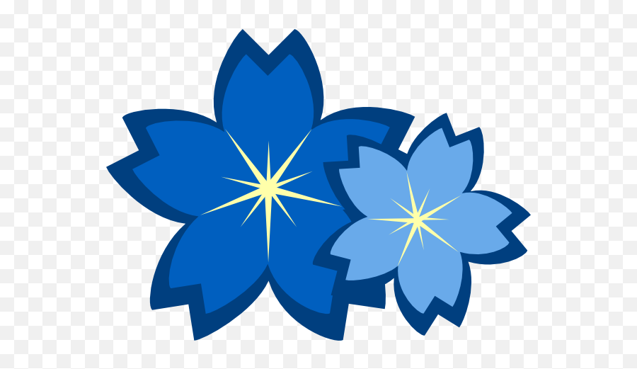 Free Blue Flower Transparent Background - Blue Flowers Vector Png Emoji,Blue Flower Emoji