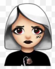 Emoji Aesthetic Grunge Edgy Trippy Rot - Girl Cartoon