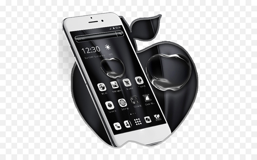 Black Apple Bubble Theme - Smartphone Emoji,Black Apple Emoji