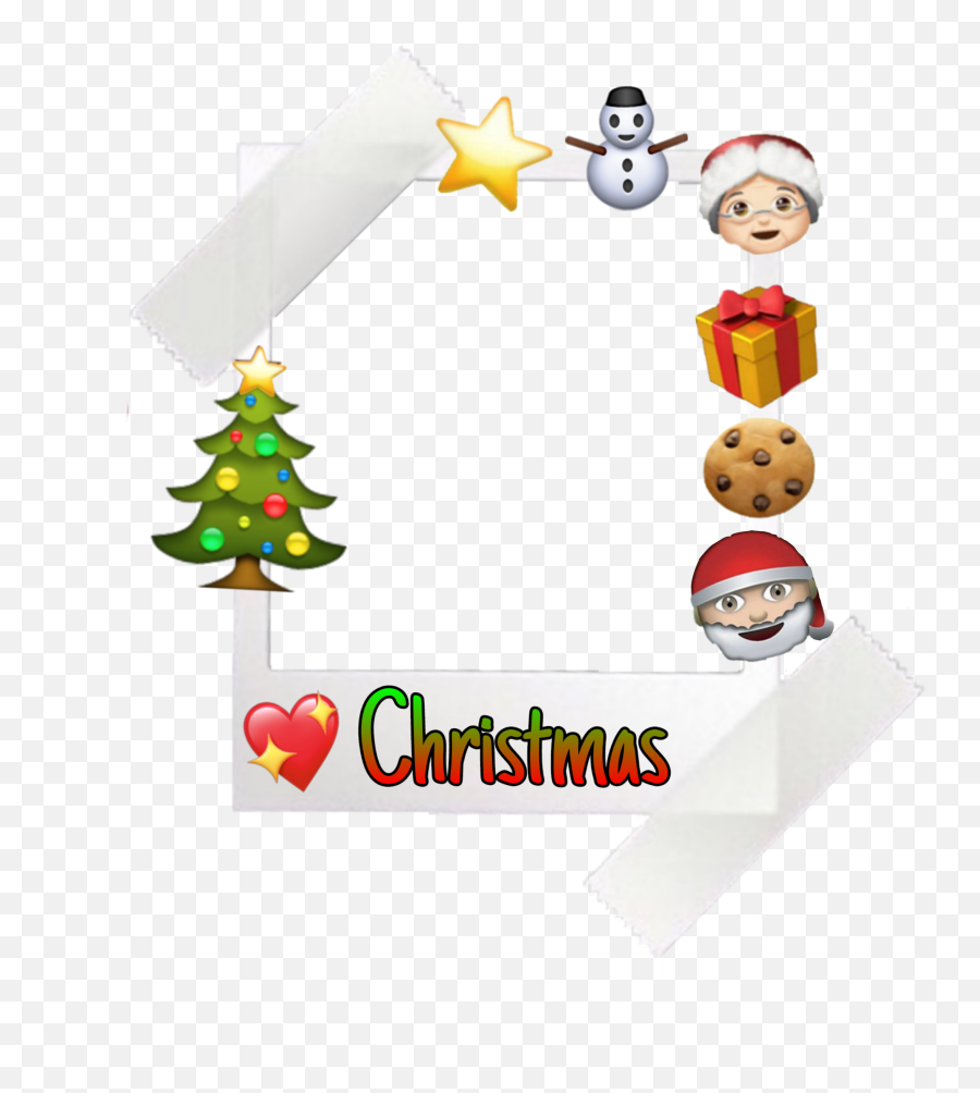 Christmas Christmasoverlays Emojis Edits - Clip Art,Christmas Tree Emojis