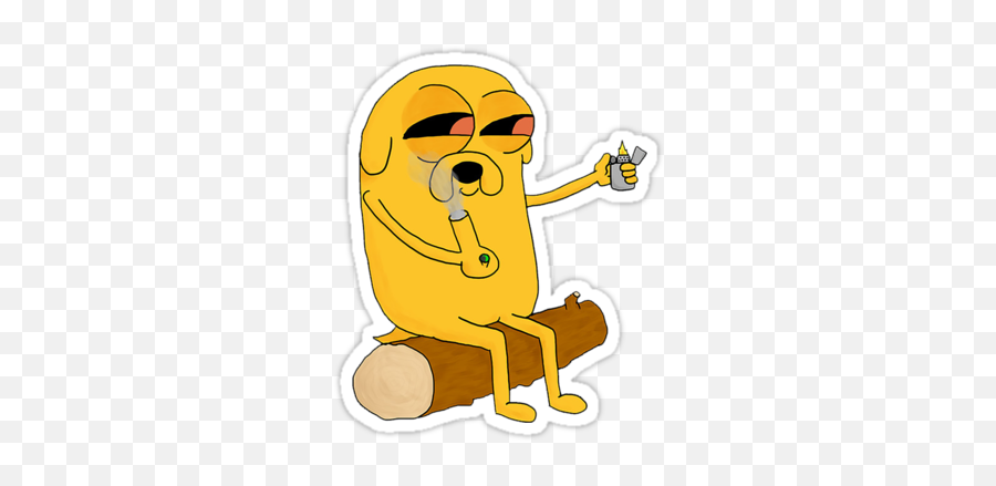 Jake Adventure Time High - Jake Adventure Time Sticker Emoji,Filthy Frank Emoji
