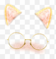 Snapchat Snapchatfilter Cat Blush Glasses Cute Freetoed - Transparent Filters Emoji