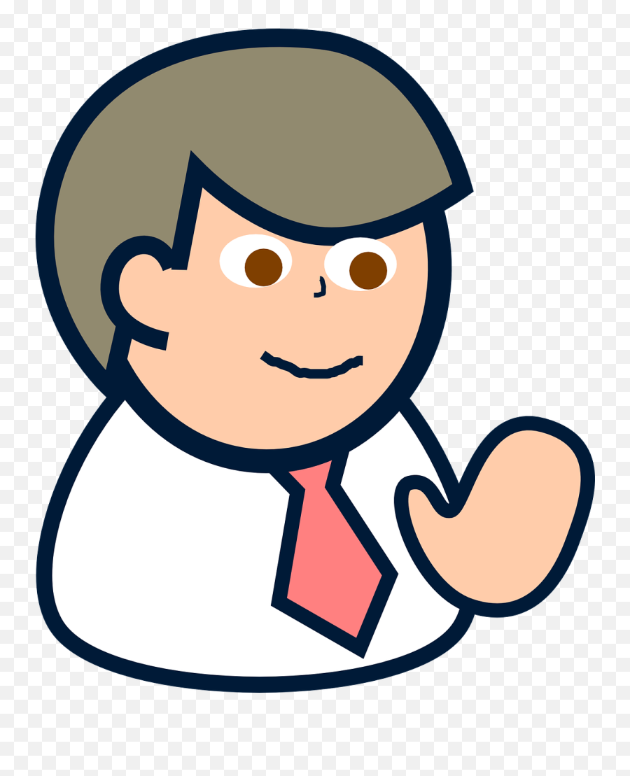 Man Cartoon Shirt Tie Businessman - Owner Clipart Emoji,Emoji Clothes For Men