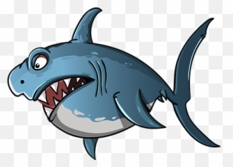 Free Shark Fish Illustrations - Gambar Ikan Hiu Kartun Emoji,Shark Emoji