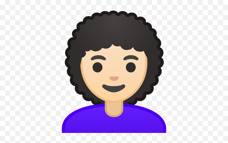 Light Skin Tone Curly Hair - Emoji De Estudiante,Black Hair Girl Emoji