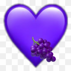 Aesthetic Purpleaesthetic Purpleheart - Seedless Fruit Emoji,Grape Emoji